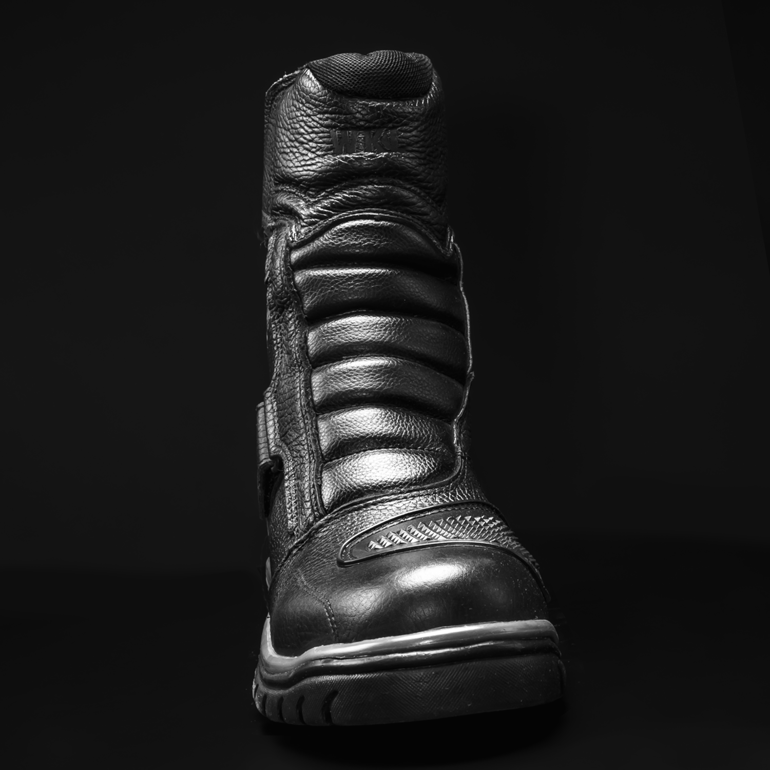 WKL 77418 Men's Black Touring Motorcycle Boots – Water Resistant, Reinforced Protection, Street & Highway Use
