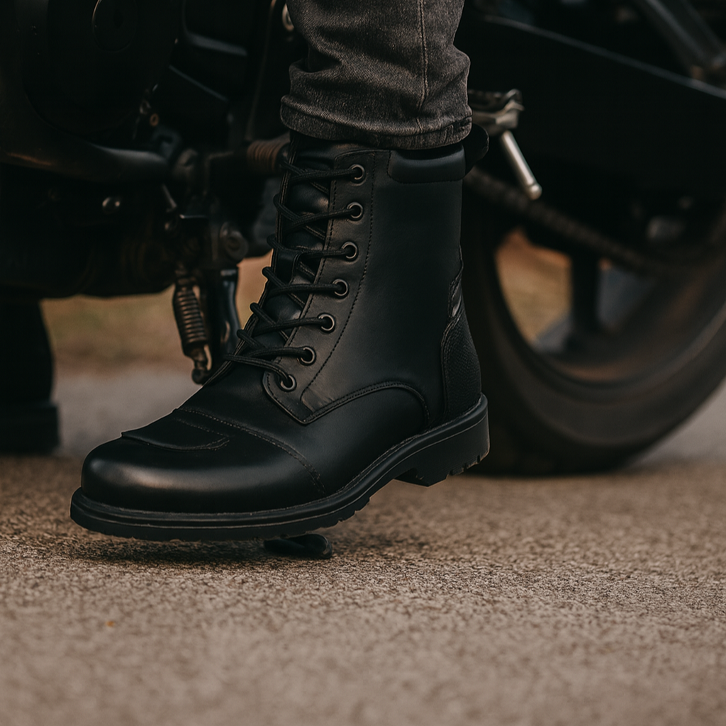WKL 89729 Men's Dual Sport Motorcycle Boots - Urban ADV Style - Anti-Slip Sole & Shift Pad