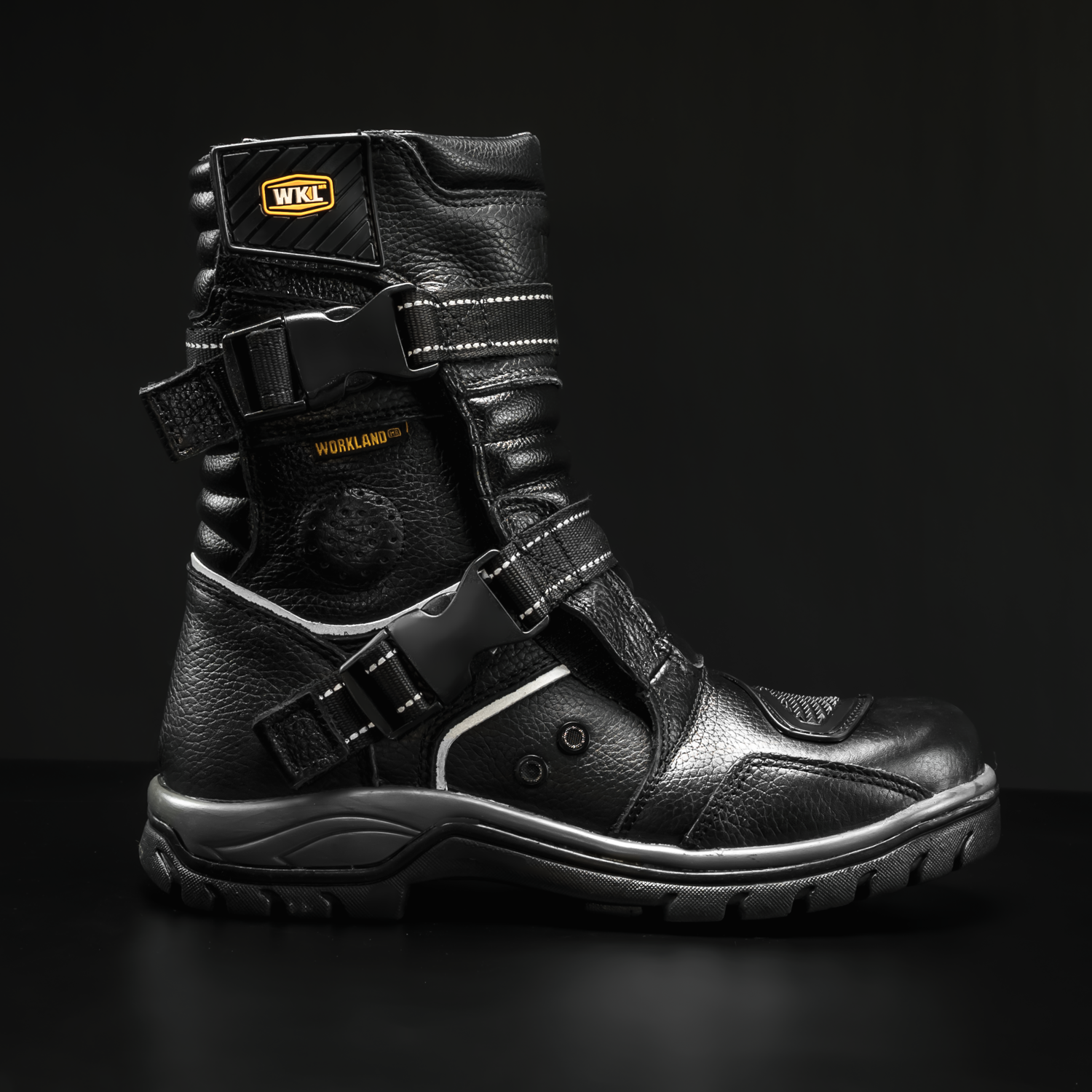 WKL77411 Men’s Adventure Touring Motorcycle Boots – Dual Sport Waterproof Riding Gear – Brown/Black High Protection Design