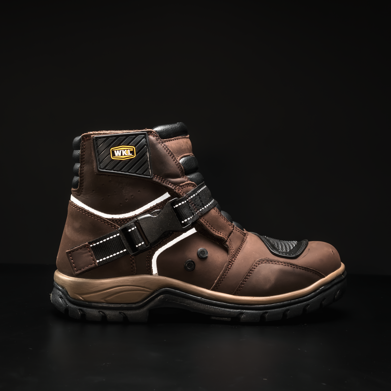 WKL77414  Adventure Touring Ankle Motorcycle Boot – Short Dual Sport Waterproof Riding Shoe for Men