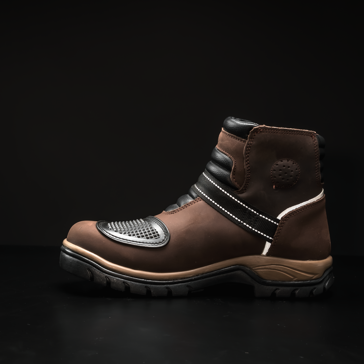 WKL77414  Adventure Touring Ankle Motorcycle Boot – Short Dual Sport Waterproof Riding Shoe for Men